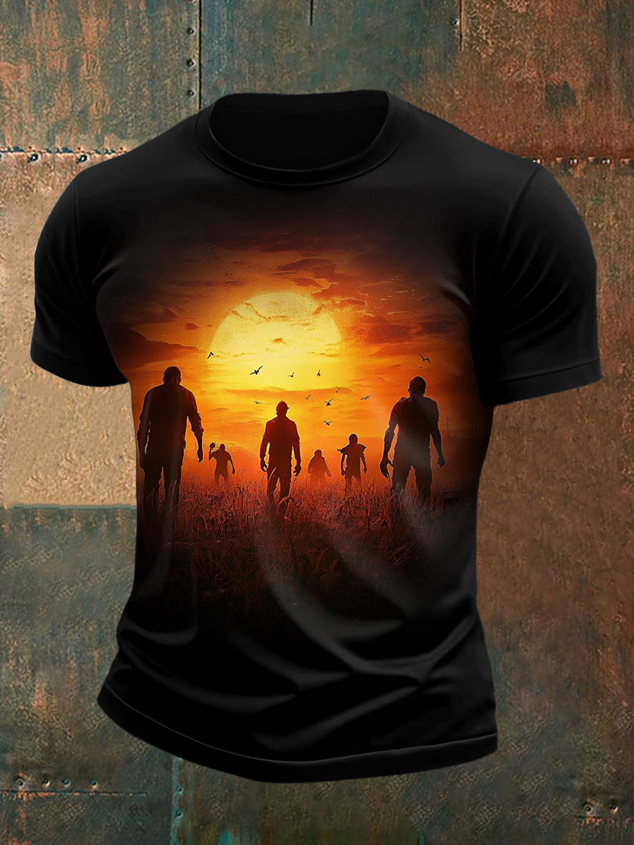 The Walking Death Printed Vintage Fashion Loose Short Sleeve T-Shirt