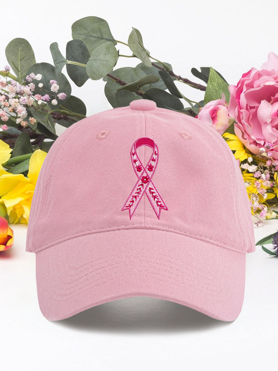 Breast cancer pink ribbon unisex hats