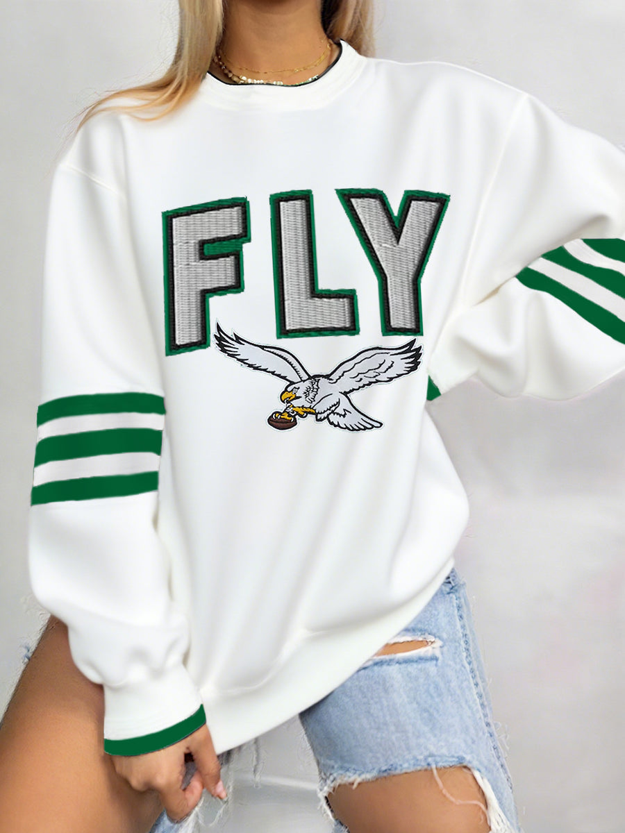 Women's Fly Eagles! Football Fans Lovers Gameday Casual Sweatshirt