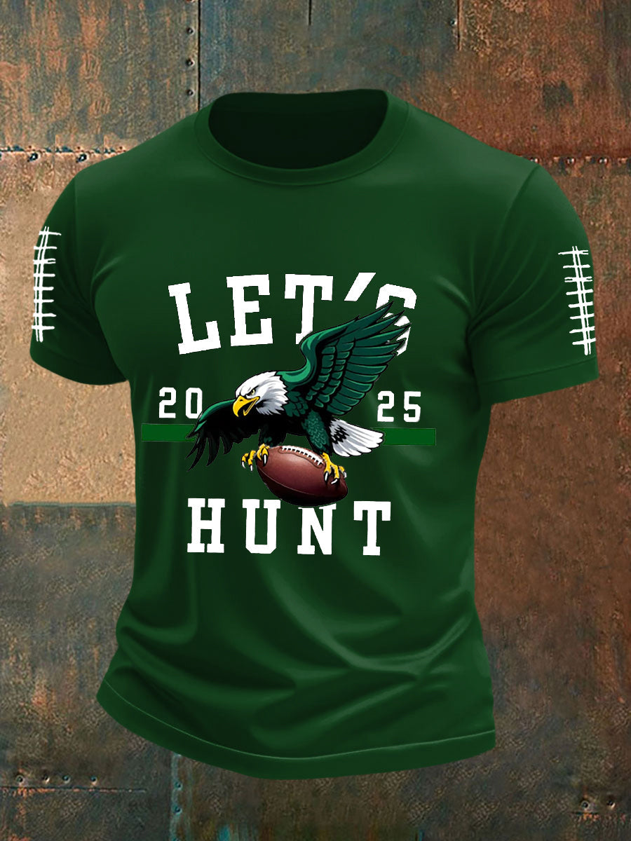 Men's Football Fans Lovers Gameday Casual Short Sleeve T-shirt