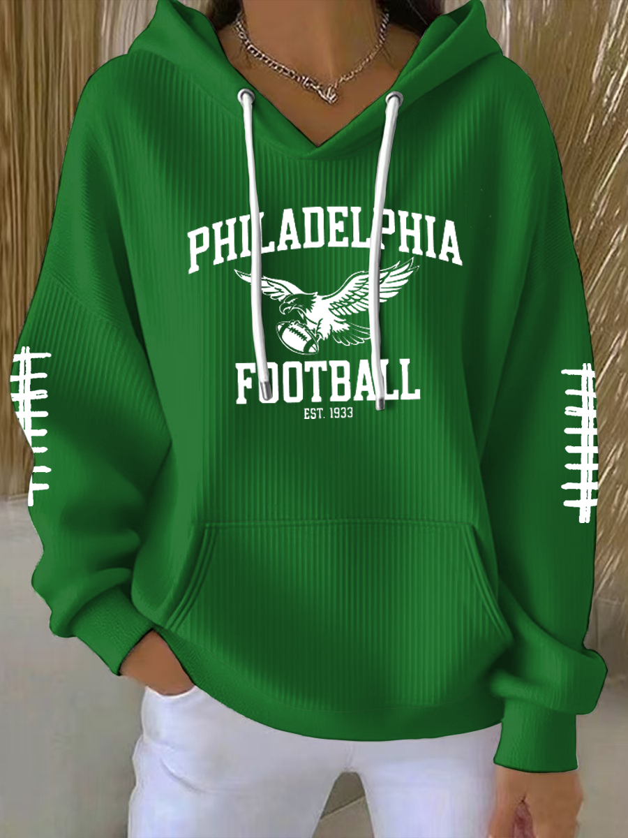 Women's Football Fans Lovers Gameday Casual Printed Tops
