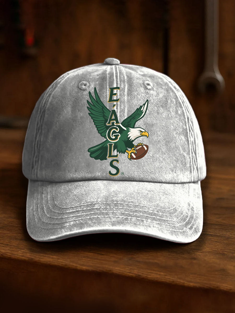 Vintage American Football Philadelphia Eagles Casual Print Washed Hat