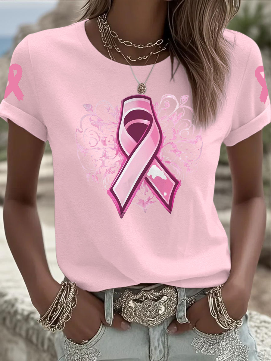 Women's breast cancer Iron On Short Sleeve T-Shirt