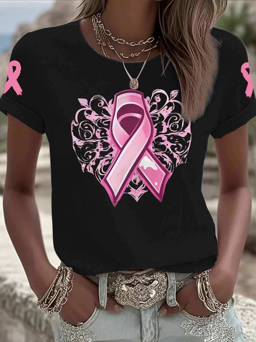 Women's breast cancer Iron On Short Sleeve T-Shirt