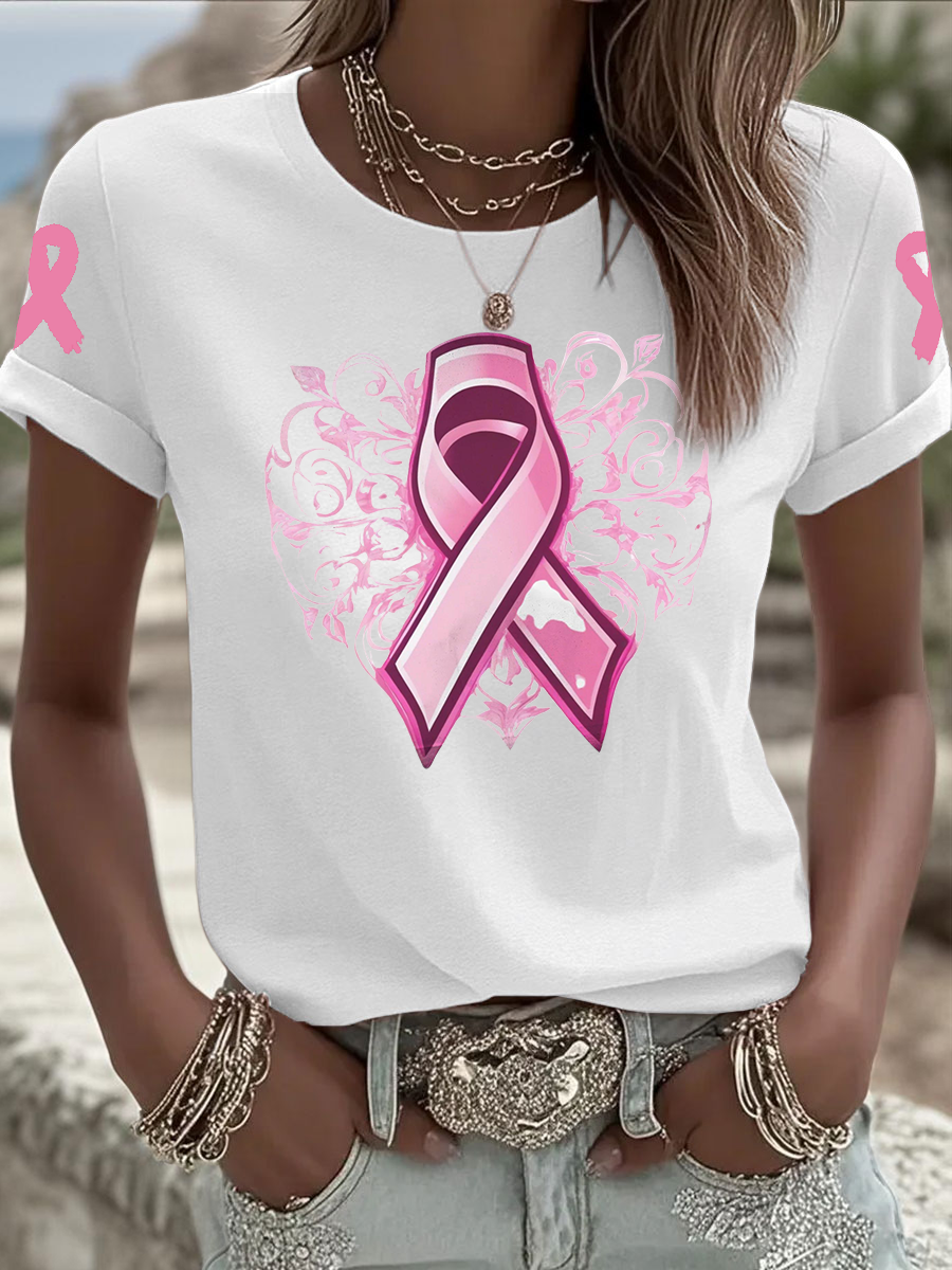 Women's breast cancer Iron On Short Sleeve T-Shirt