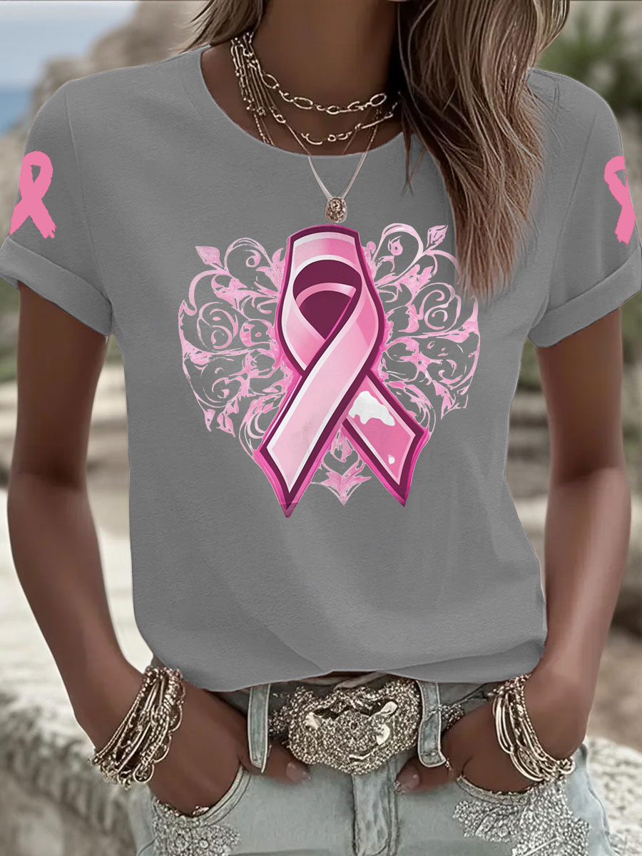 Women's breast cancer Iron On Short Sleeve T-Shirt