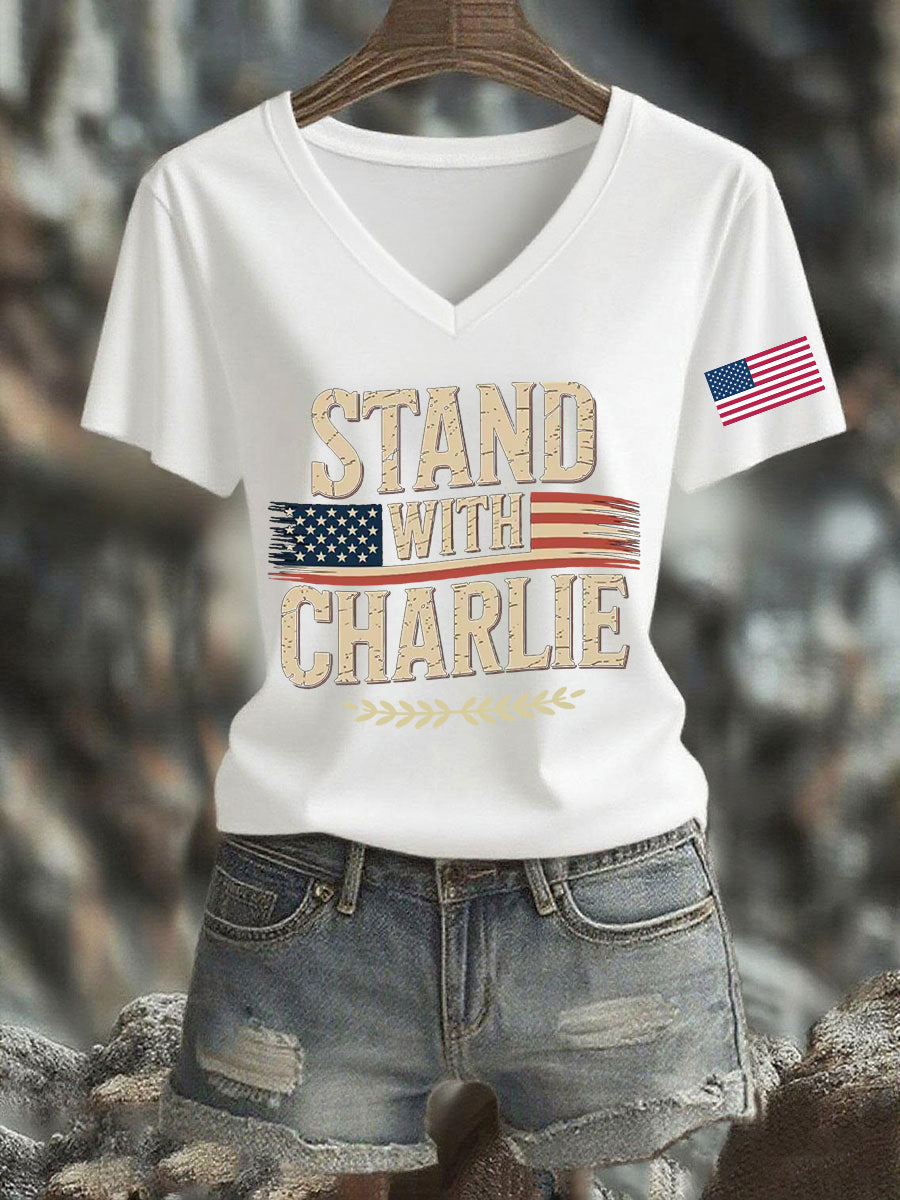 Stand With Charlie Kirk T-Shirt Charlie Kirk Memorial Merch