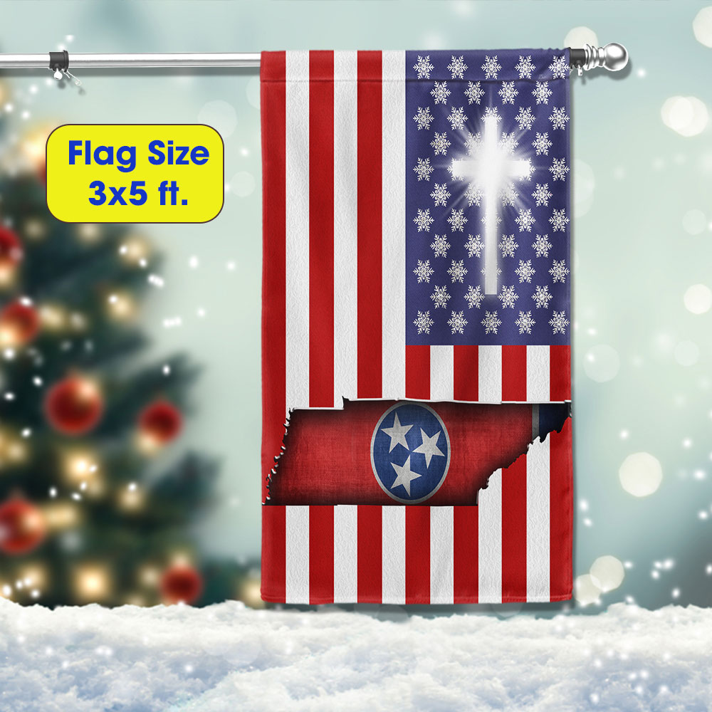 Tennessee American Flag God Bless Tennessee Flag - Liberish