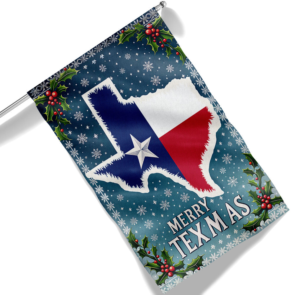 Texas Christmas Merry Texmas Flag - Liberish