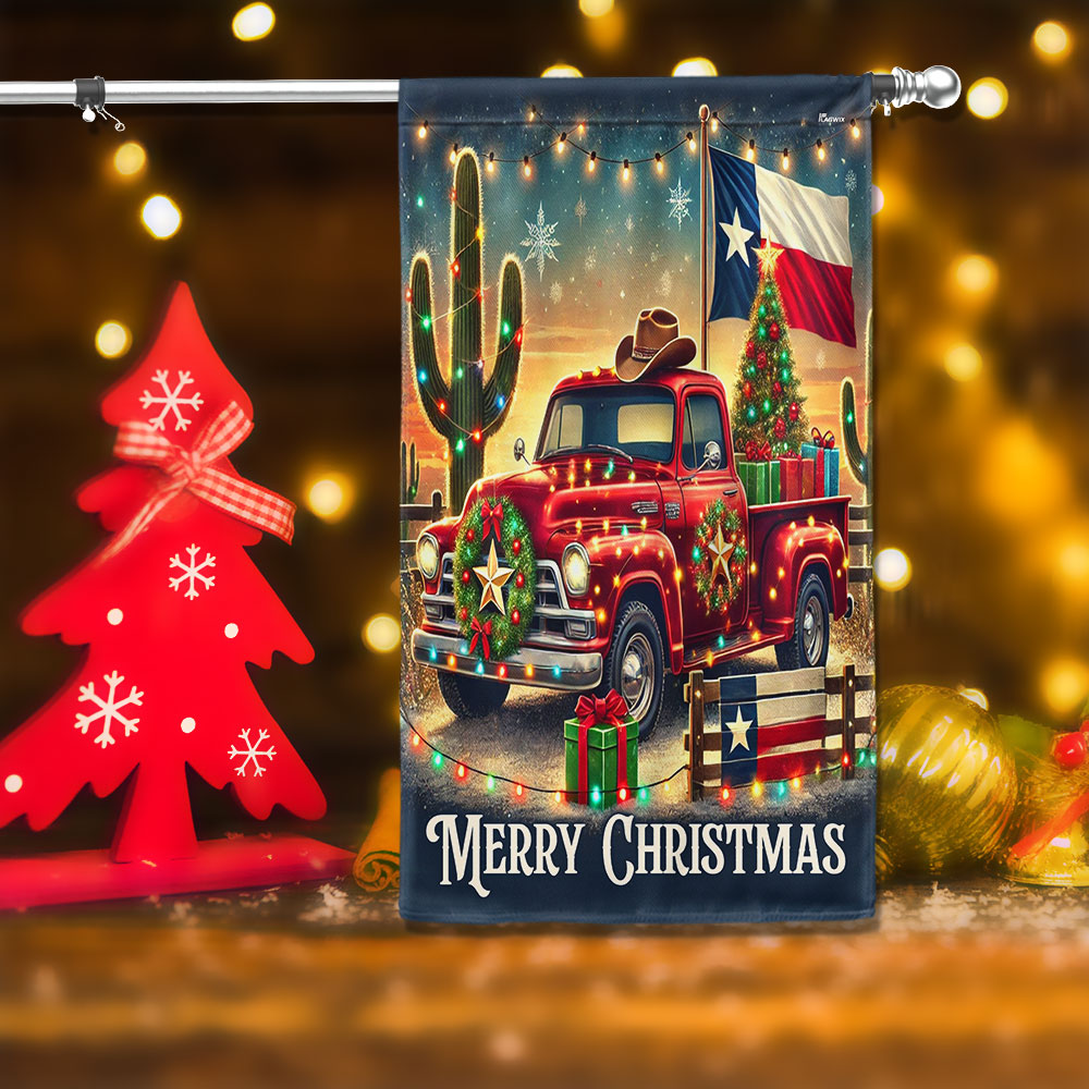 Texas Christmas Truck Flag - Liberish