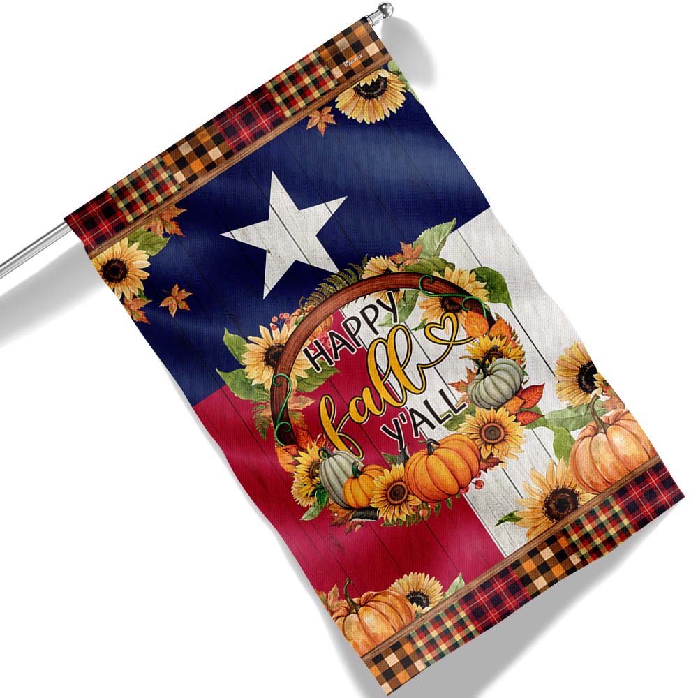 Texas Fall Happy Fall Y All Pumpkins Texas Flag - Liberish