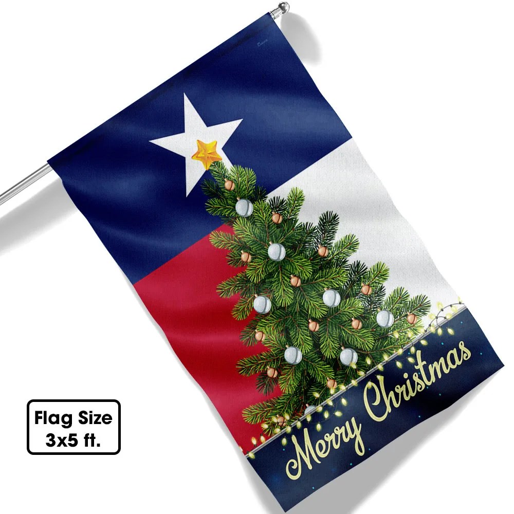 Texas Merry Christmas Flag - Liberish