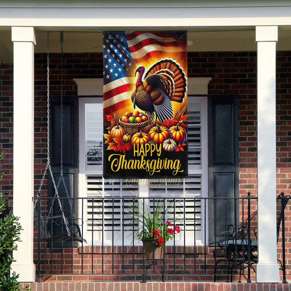 Thanksgiving Turkey American Flag - Liberish