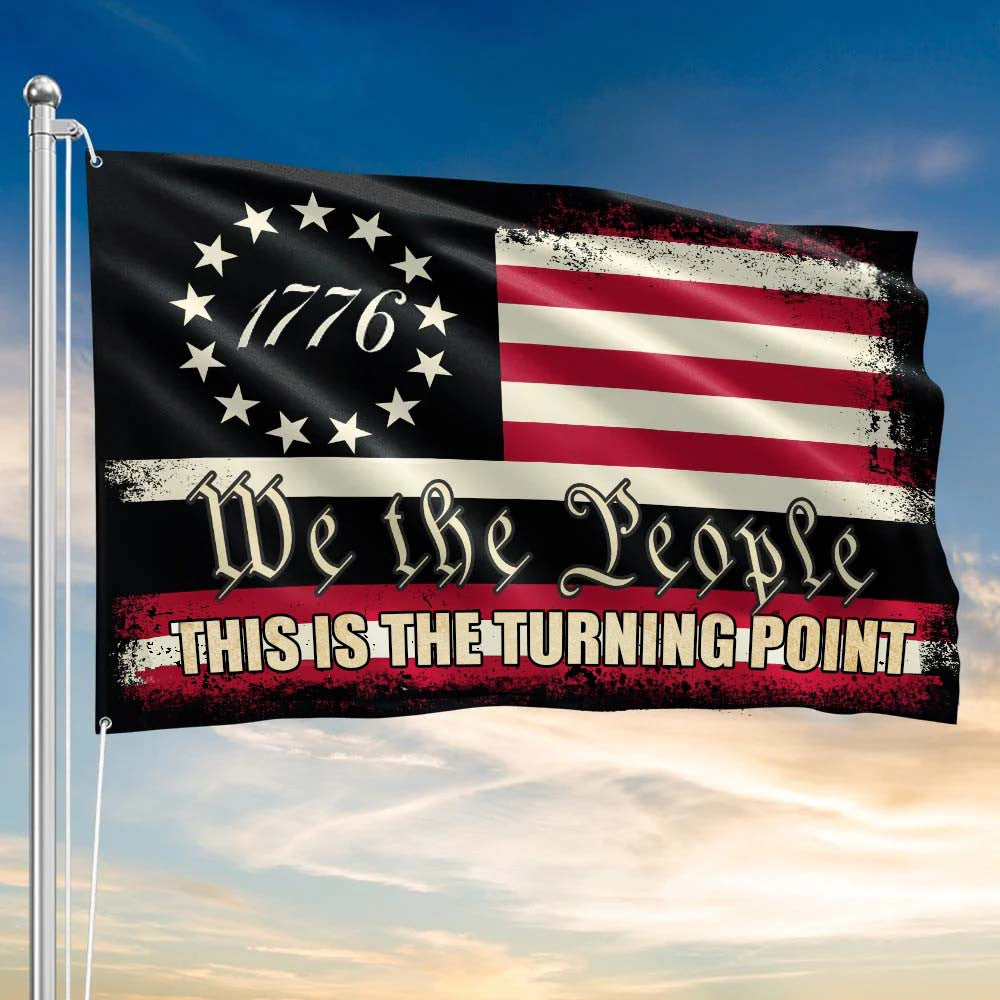 This Is The Turning Point Flag 1776 We The People Charlie Kirk Flag Turning Point USA Merch - Liberish