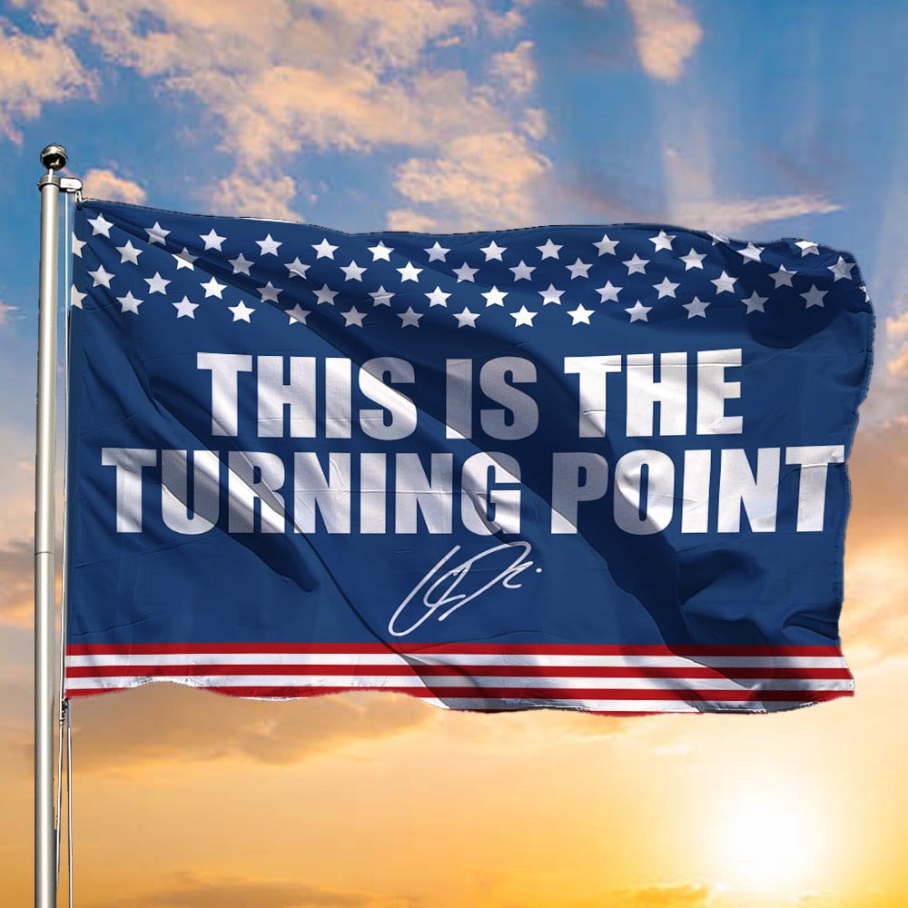 This Is The Turning Point Flag Charlie Kirk American Flag Outdoor Patriotic Decor