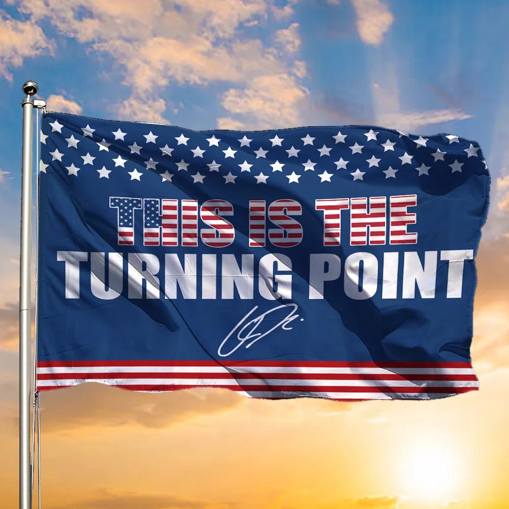 This Is The Turning Point Flag Charlie Kirk Flag Patriotic Outdoor Decor Merch - Liberish