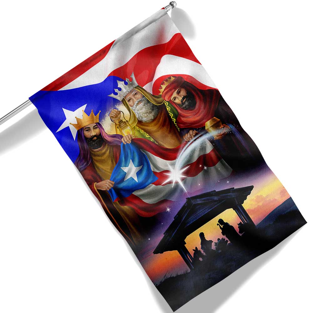 Three Kings Three Wise Men Nativity Of Jesus Puerto Rico Flag - Liberish
