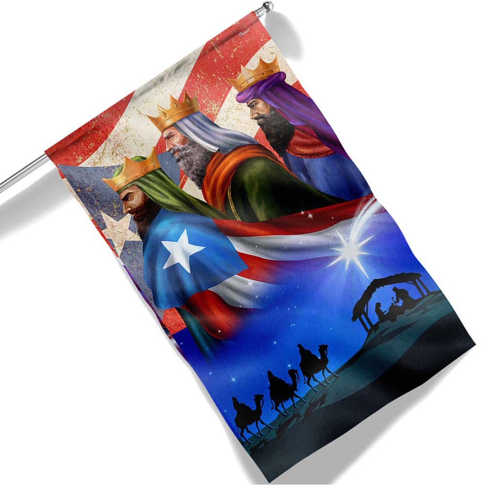 Three Kings Three Wise Men Nativity Of Jesus Puerto Rico Flag Christmas 2025 - Liberish