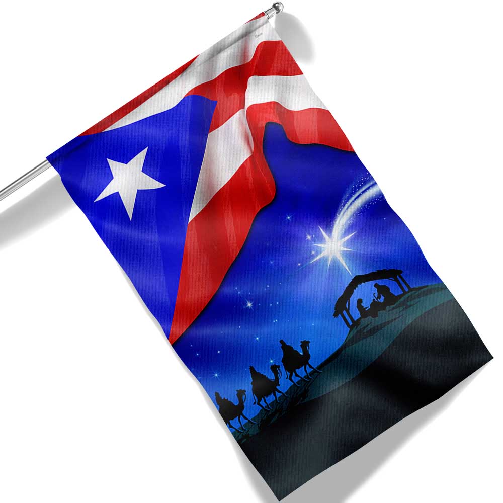 Three Kings Three Wise Men Nativity Of Jesus Puerto Rico Flag Holiday Edition - Liberish