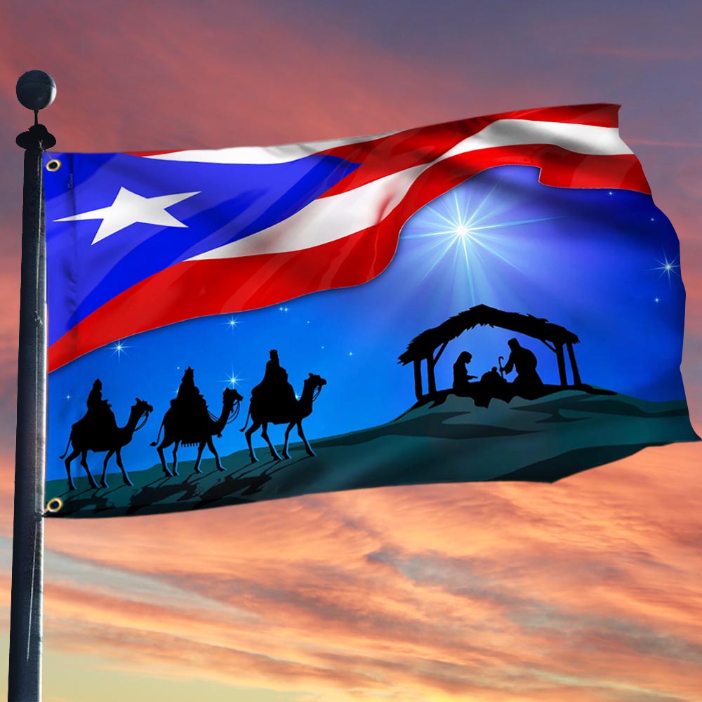 Three Kings Three Wise Men Puerto Rico Jesus Flag - Liberish