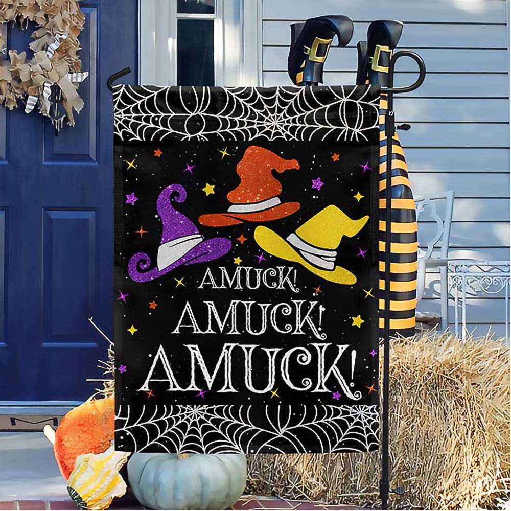 Three Witches Halloween Amuck Flag Best Gift For KIds and Adults on Halloween Day - Liberish