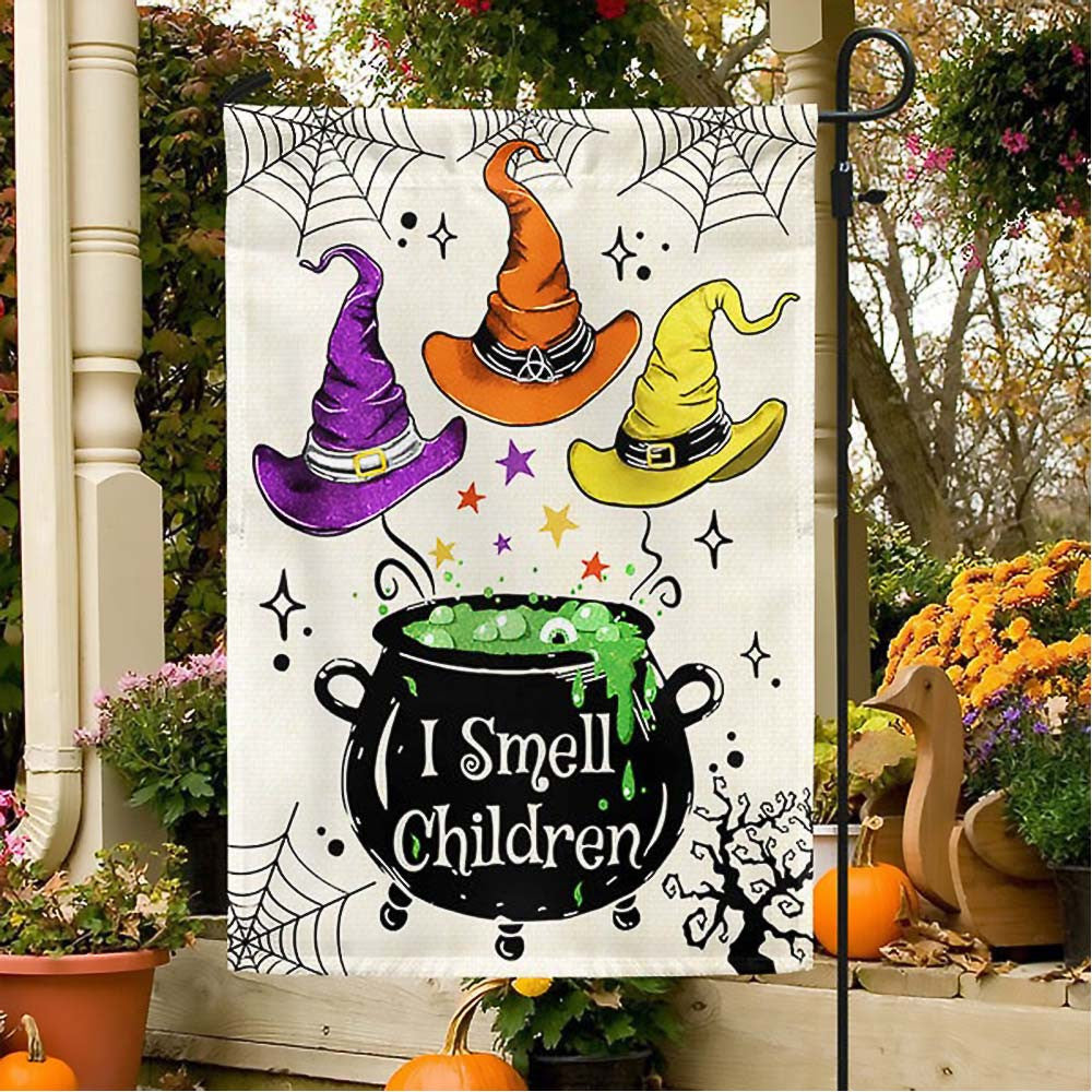 Three Witches Halloween I Smell Children Flag Best Gift For Friends and Family on Halloween Day - Liberish