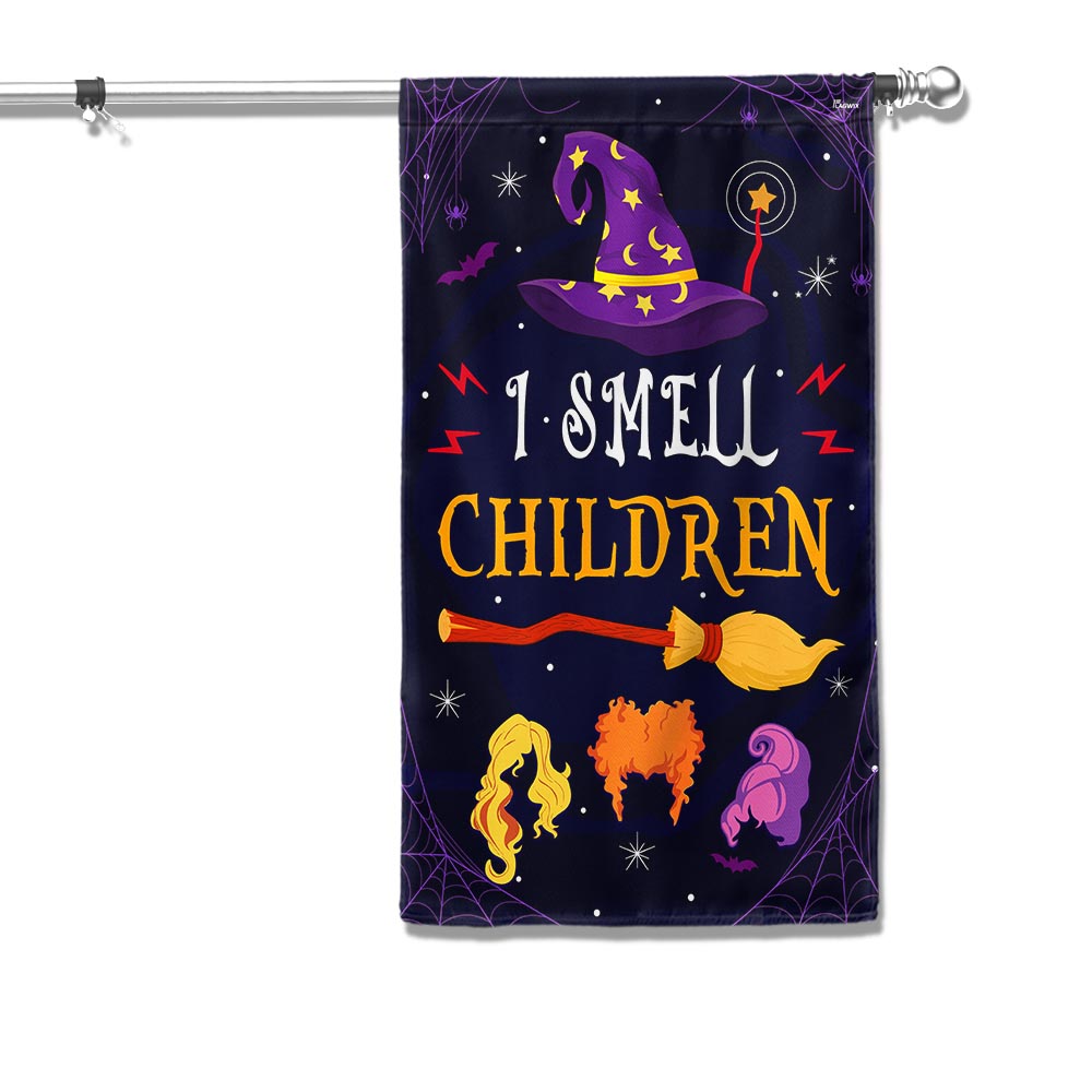 Three Witches Halloween I Smell Children Flag Halloween 2025 - Liberish