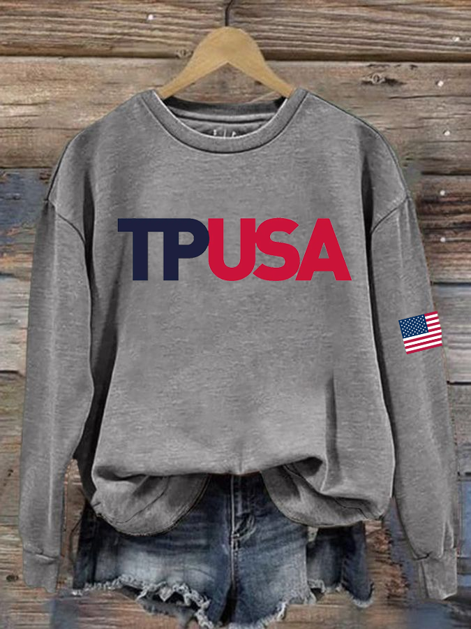 TPAUSA Printed polyester sweatshirt Charlie Kirk Merch Store
