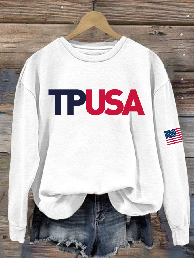 TPAUSA Printed polyester sweatshirt Charlie Kirk Merch Store
