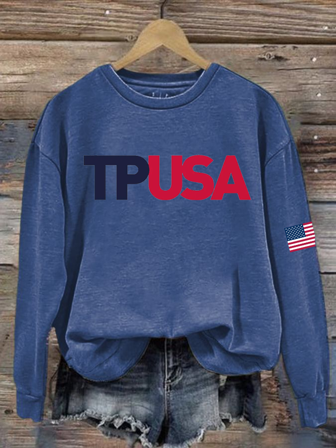 TPAUSA Printed polyester sweatshirt Charlie Kirk Merch Store