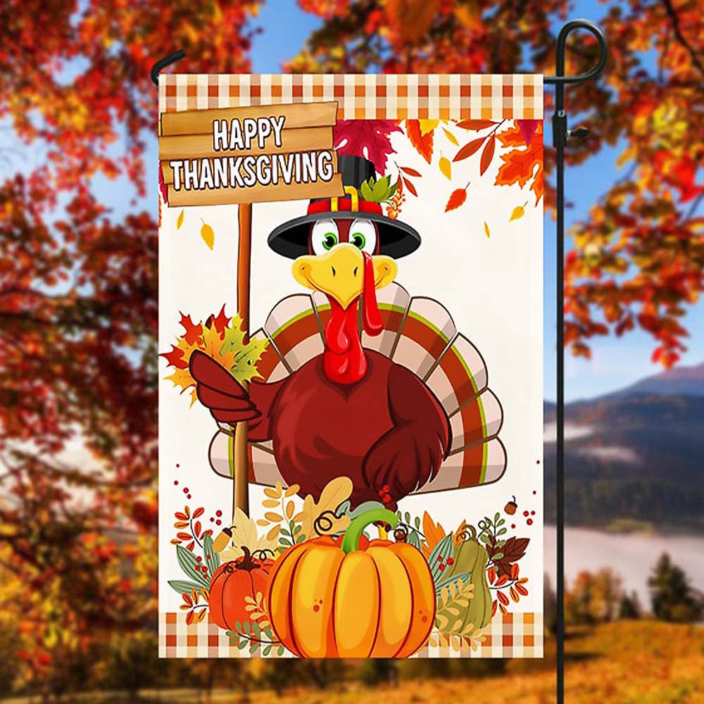 Turkey Happy Thanksgiving Flag Best Gift on Thanksgiving Day For Friends and Family.png - Liberish