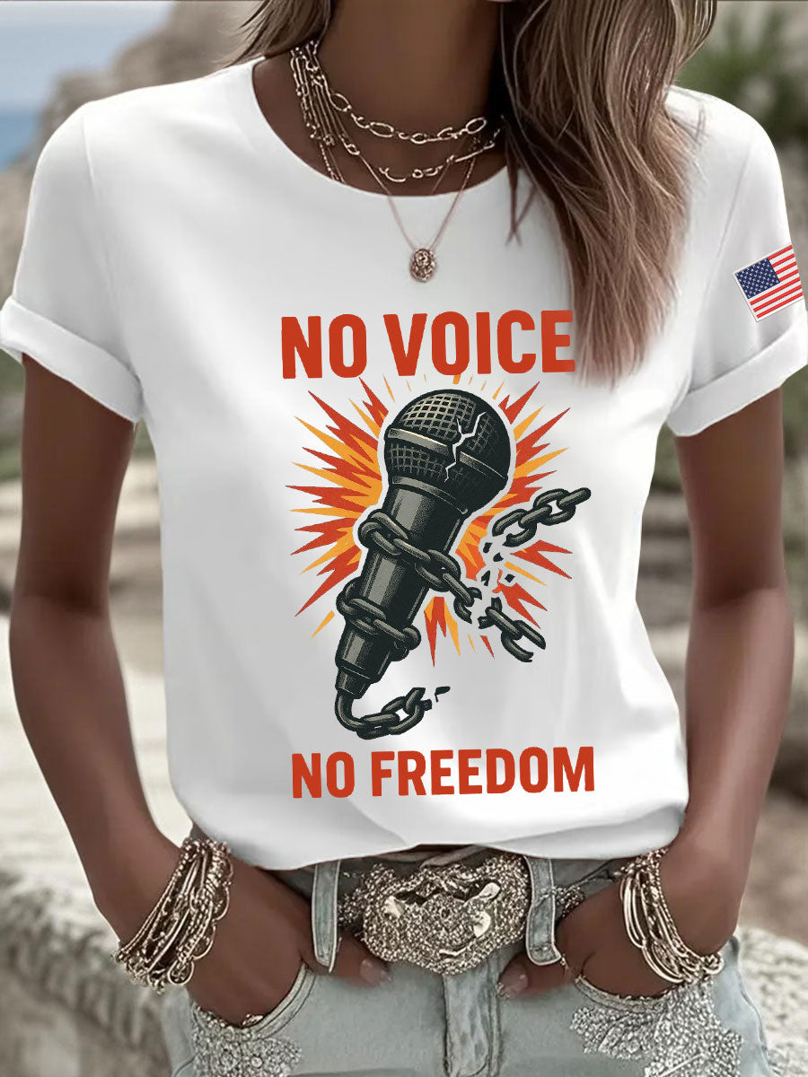 Turning Point Charlie Kirk T-Shirt No Voice No Freedom Best Charlie Kirk 47 Clothing - Liberish