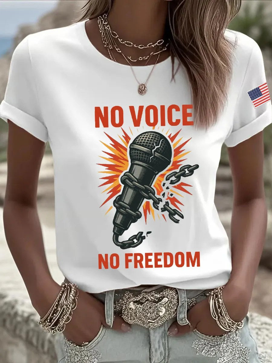 Turning Point Charlie Kirk T-Shirt No Voice No Freedom Best Charlie Kirk 47 Clothing - Liberish