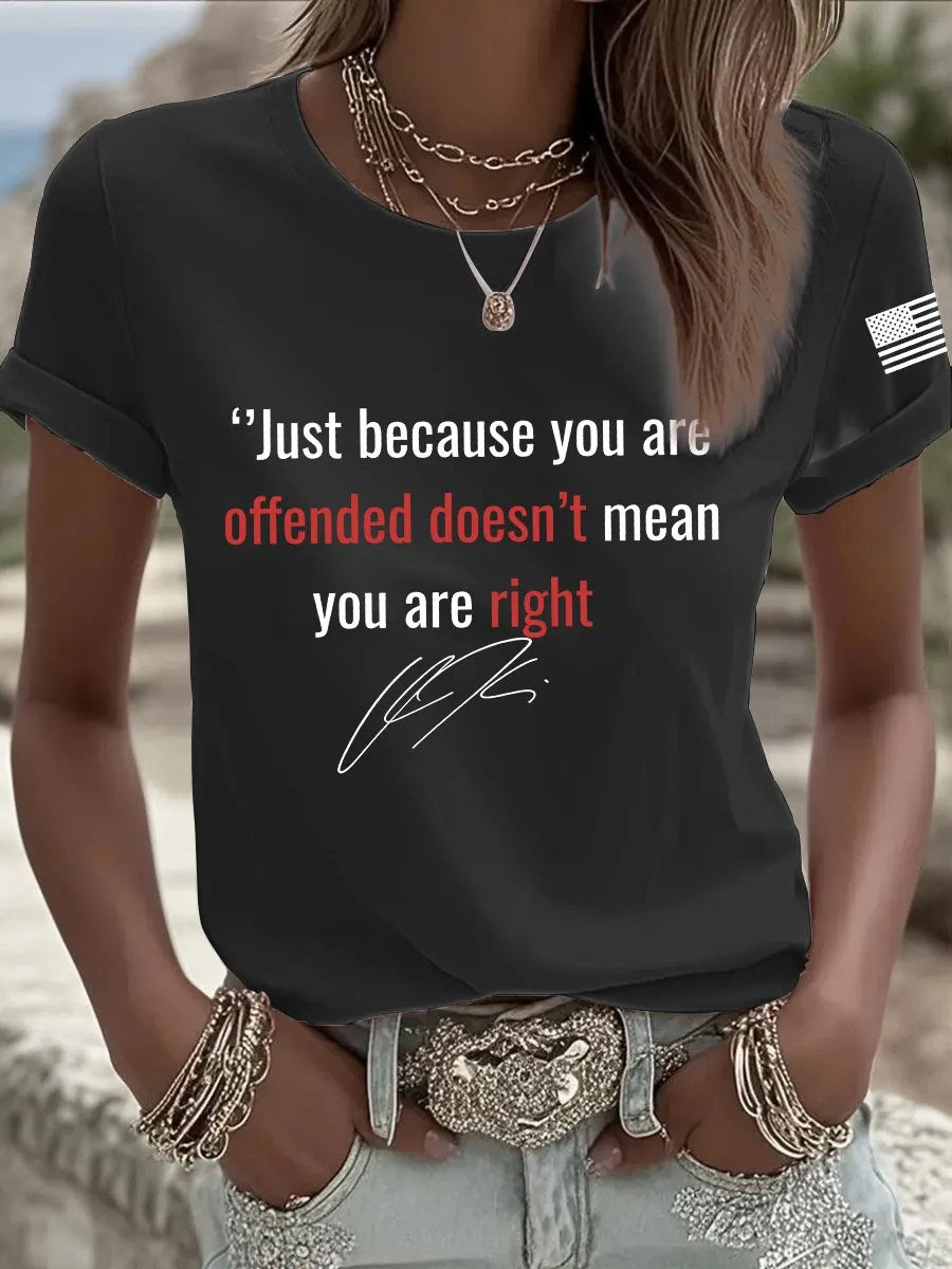 Turning Point Charlie Kirk T-shirt Offended Doesn_t Right Charlie Kirk 47 Merchandise - Liberish