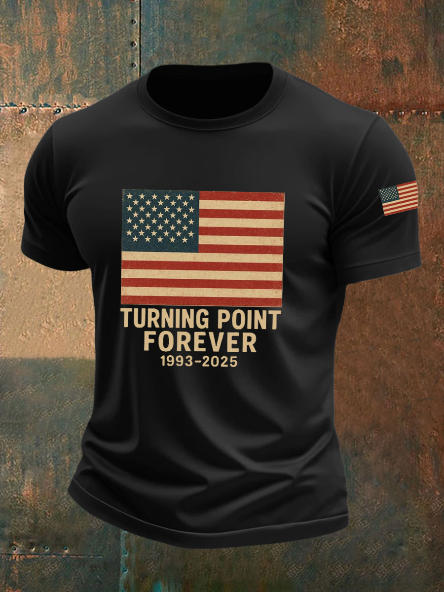 Turning Point Forever T-Shirt Charlie Kirk Memorial Shirt
