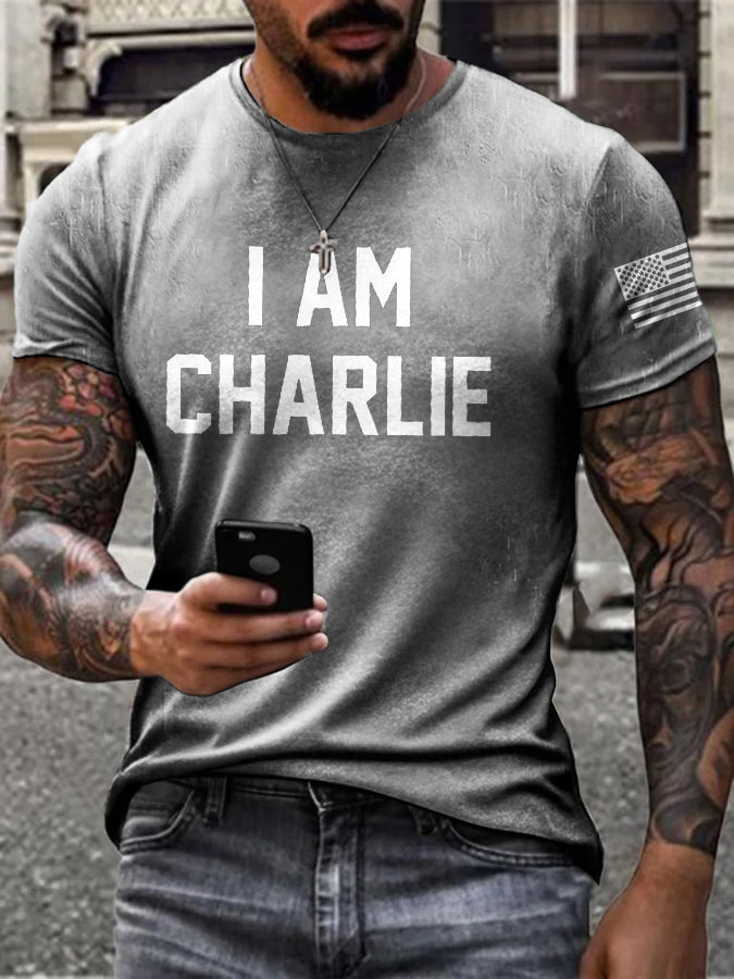 Turning Point I Am PrintedT-Shirt Charlie Kirk Memorial Shirt – Rinova Print