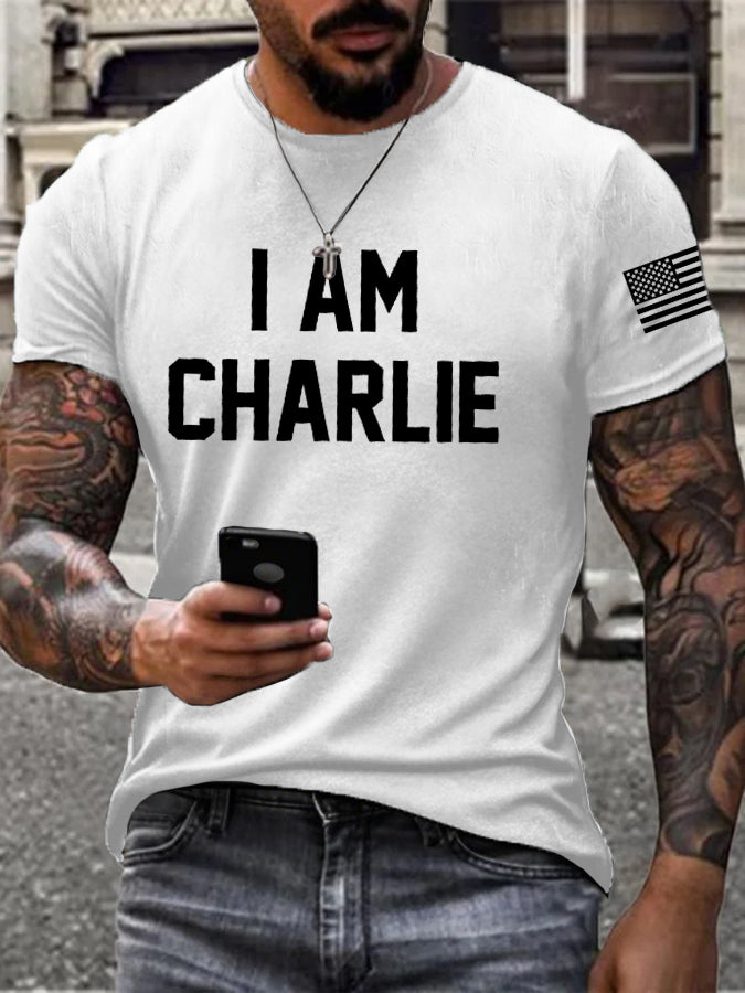 Turning Point I Am PrintedT-Shirt Charlie Kirk Memorial Shirt – Rinova Print