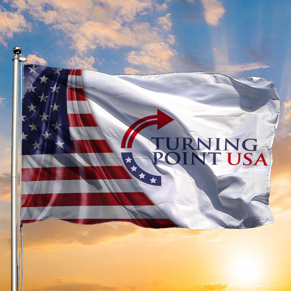 Turning Point USA Flag American Charlie Kirk Flag Charlie Kirk Merch Store For Dad - Liberish