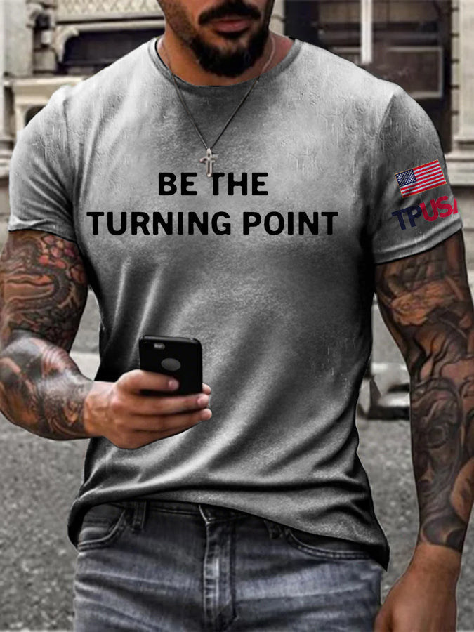 Turning Point USA Flag T-Shirt Charlie Kirk Memorial Merch – Rinova Print
