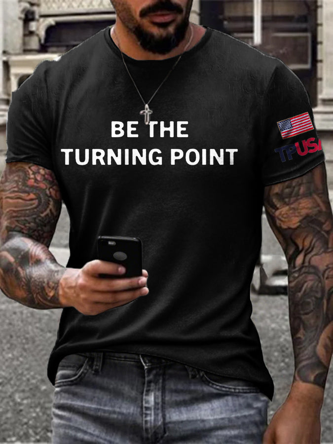 Turning Point USA Flag T-Shirt Charlie Kirk Memorial Merch – Rinova Print