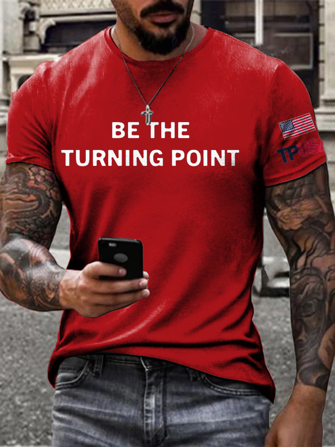 Turning Point USA Flag T-Shirt Charlie Kirk Memorial Merch – Rinova Print