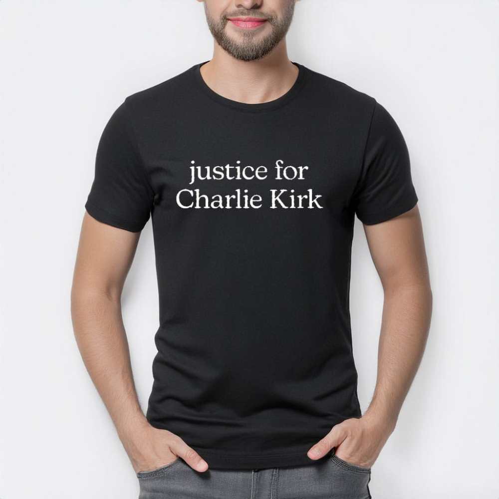 Turning Point USA Merch Black T-shirt Justice For Charlie Kirk Charlie Kirk Proud Merch - Liberish