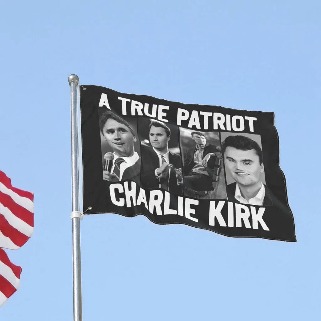 Turning Point USA Merch Flag A True Patriot Charlie Kirk Memorial Justice Gifts For Him - Liberish