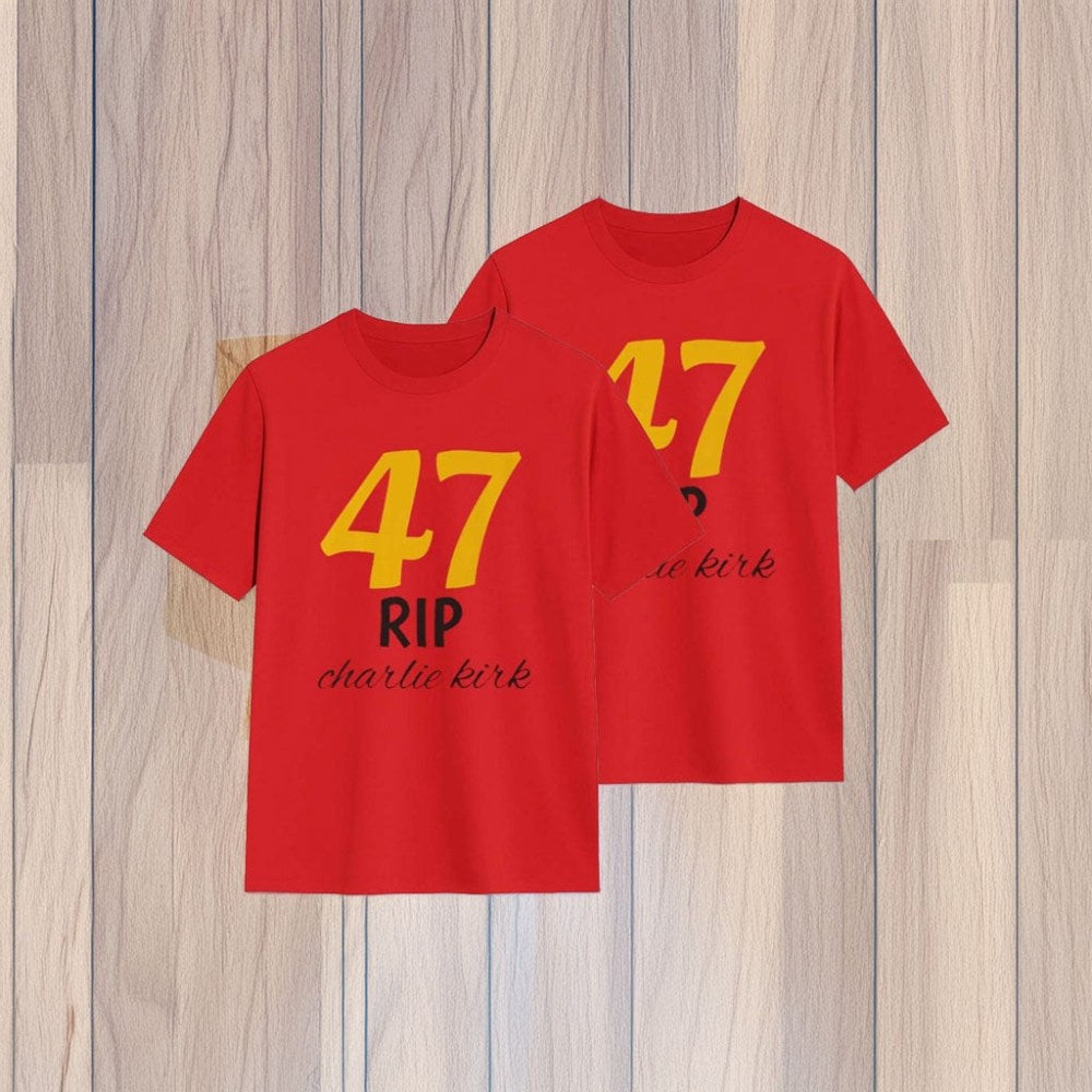 Turning Point USA Merch T-shirt 47 RIP Charlie Kirk Memorial Justice Merch - Liberish