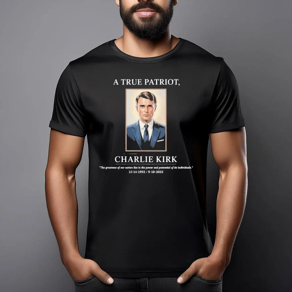 Turning Point USA Merch T-shirt Charlie Is A True Patriot Best Patriotics Merch For Dad - Liberish