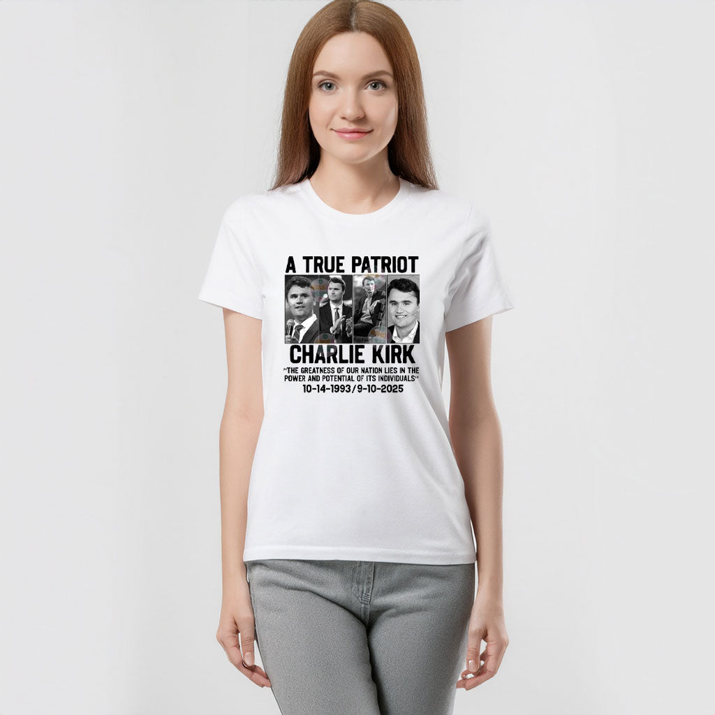 Turning Point USA T-shirt A True Patriot 1993 2025 Best Patriotic Gifts For Her - Liberish