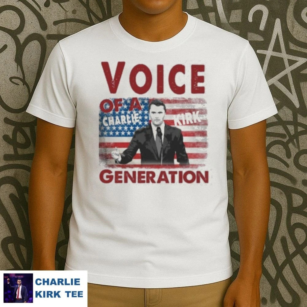 Turning Point USA T-shirt Voice Of A Generation Best Charlie Kirk Proud Gifts For Patriotics
