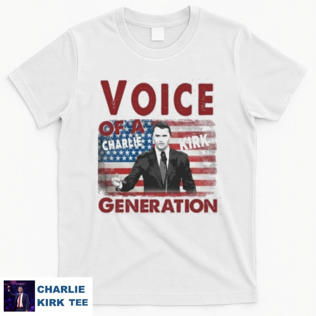Turning Point USA T-shirt Voice Of A Generation Best Charlie Kirk Proud Gifts For Patriotics
