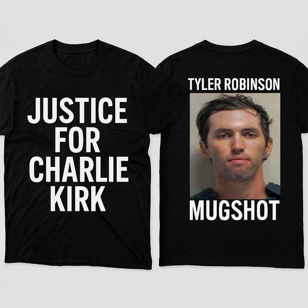 Tyler Robinson Mugshot T-Shirt Justice For Charlie Kirk TPUSA Merch Shooter Shirt