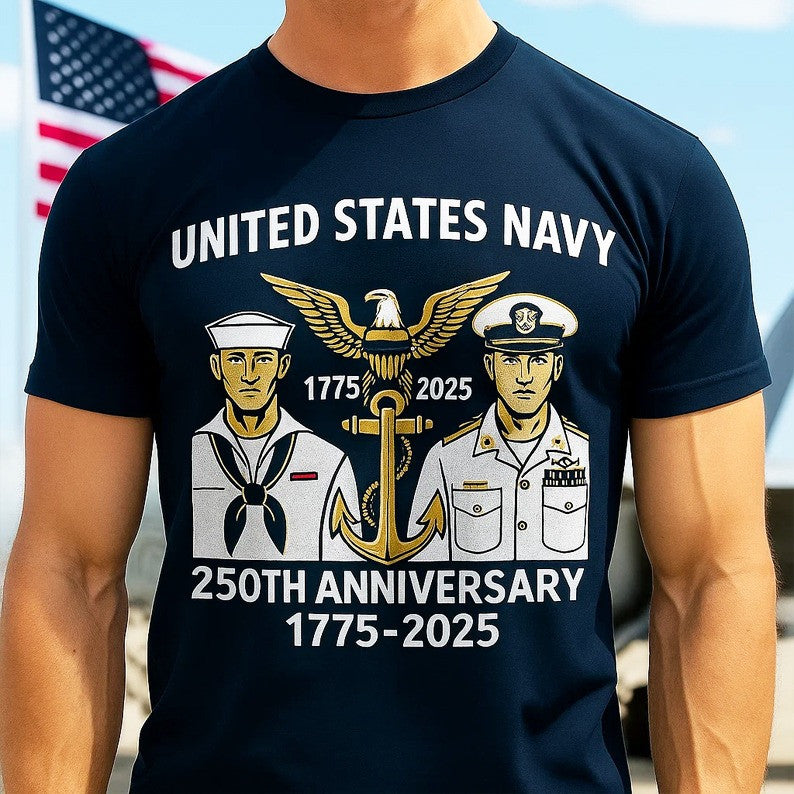 U.S. Navy 250th Anniversary T-shirt Gift For Patriotic, Military, Proud Military NavyPatriotic, Military, Proud Military Navy - Liberish